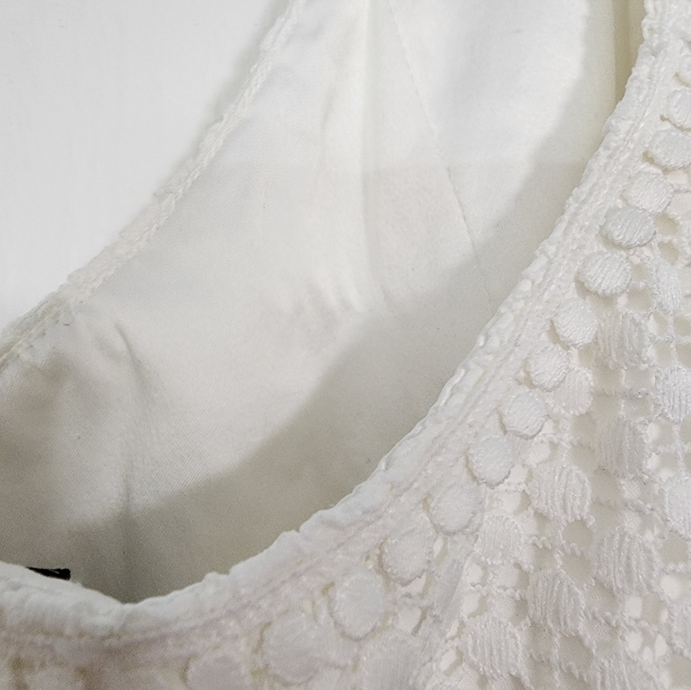 BNWT Ever New Petite White Chiffon Dress Size 10 US - Picture 6 of 6